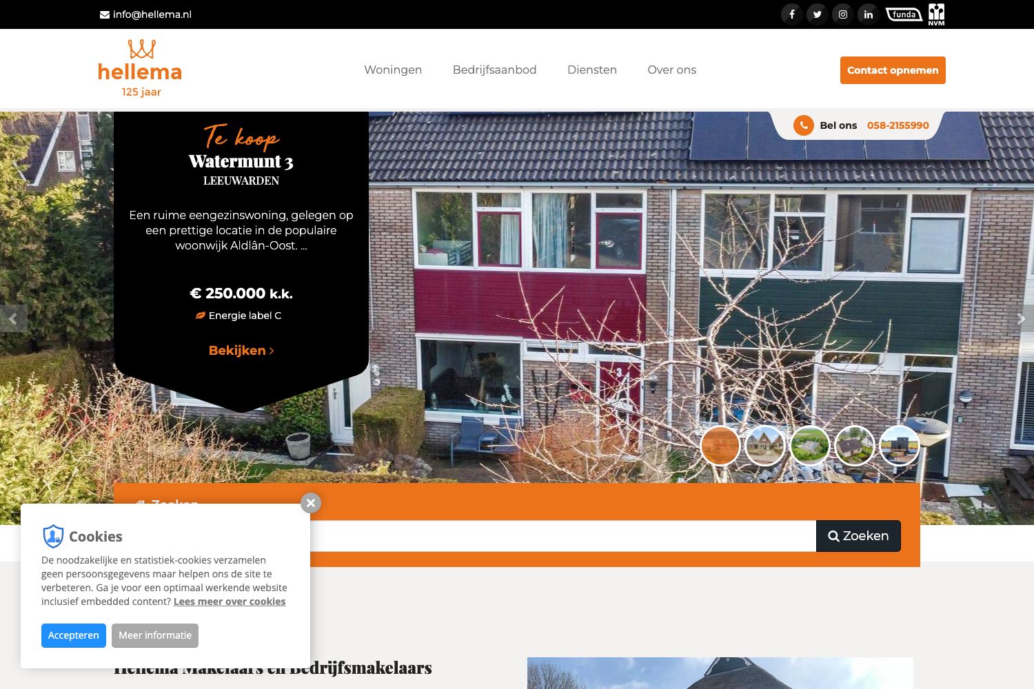 Website screenshot https://hellema.nl