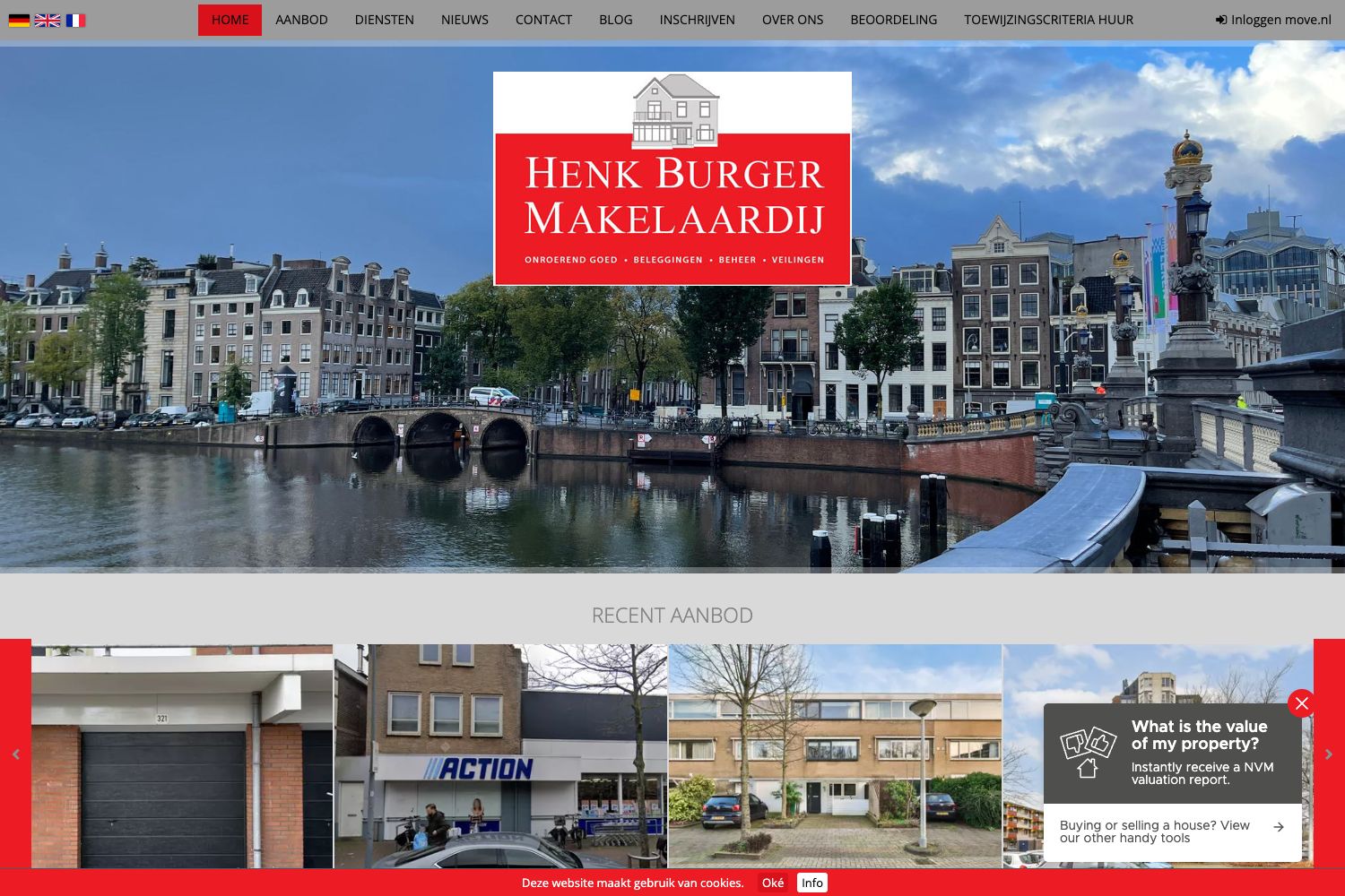 Website screenshot https://henkburger.nl