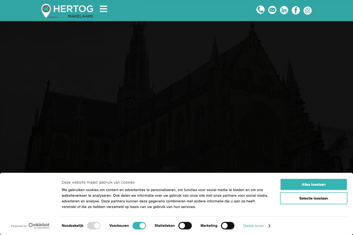 Website screenshot https://hertogmakelaars.nl