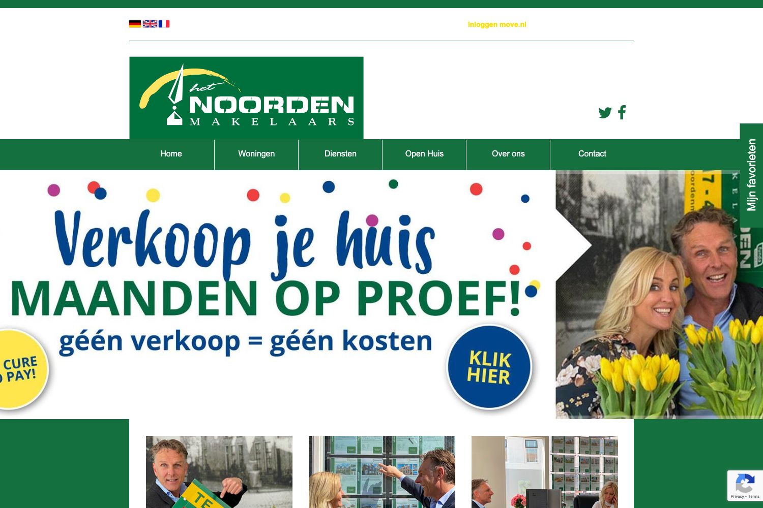 Website screenshot https://hetnoordenmakelaars.nl