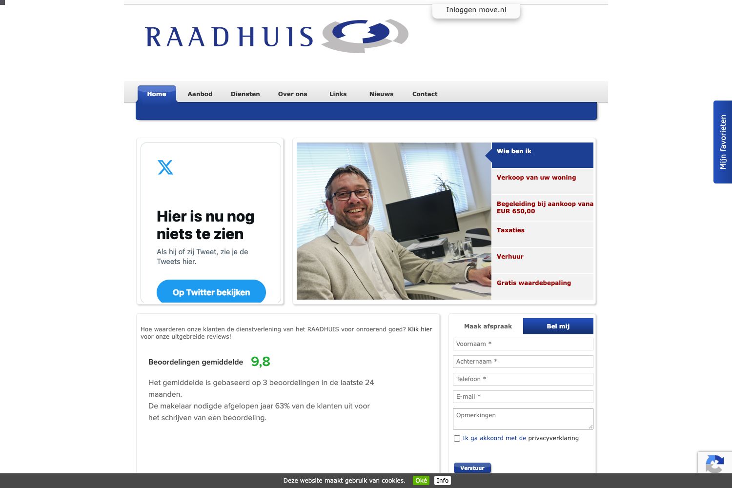 Website screenshot https://uwraadhuis.nl