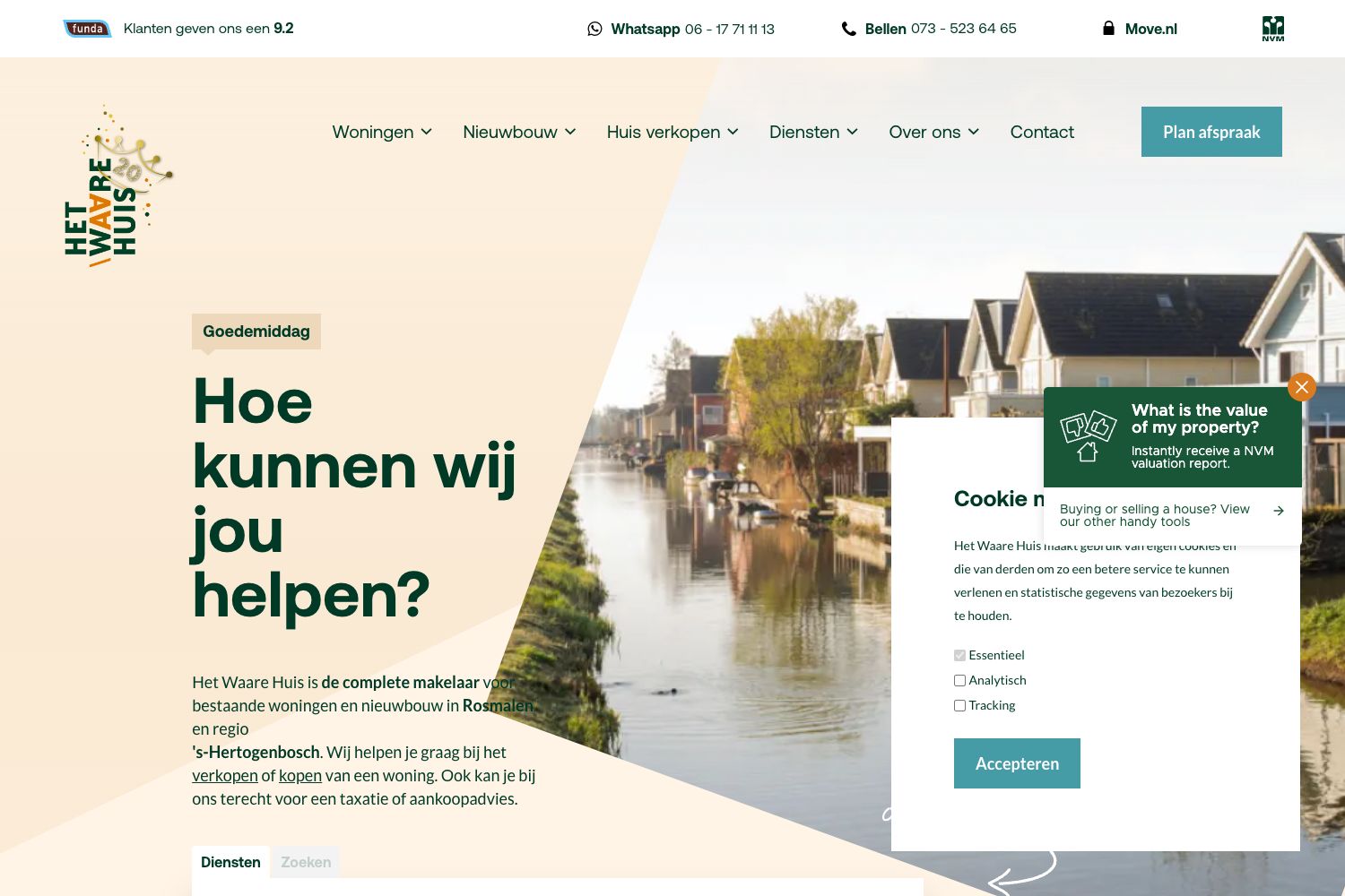Website screenshot https://hetwaarehuis.nl