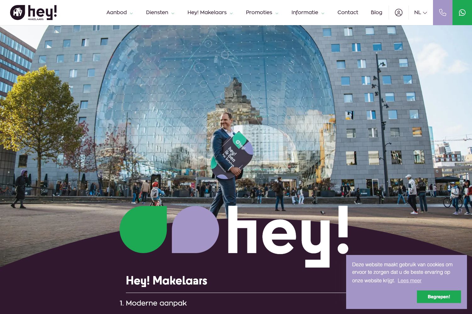 Website screenshot https://heymakelaars.nl