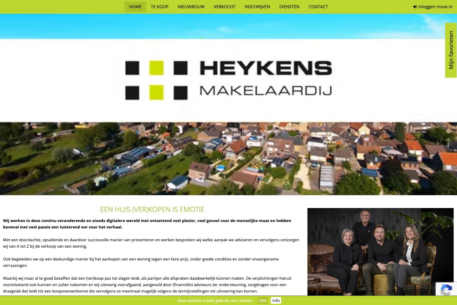 Website screenshot https://heykens.nl