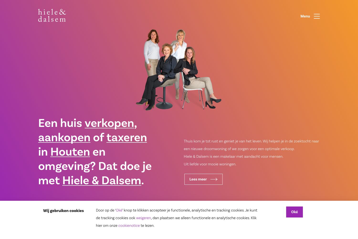 Website screenshot https://hdmakelaardij.nl