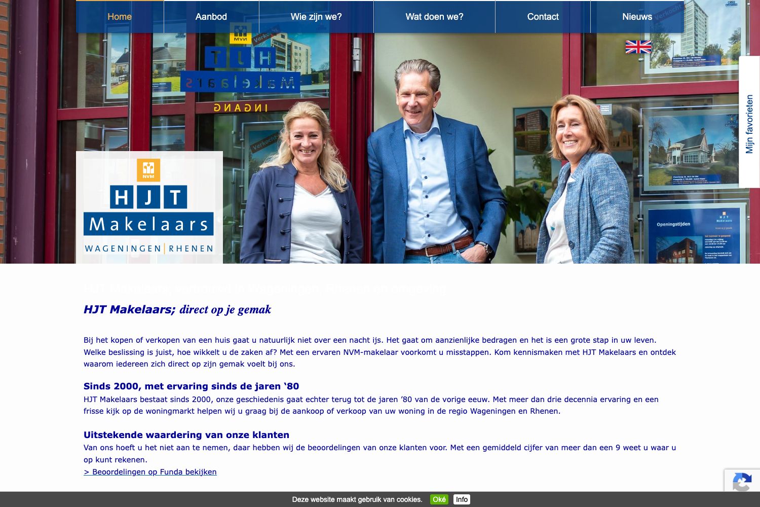 Website screenshot https://hjtmakelaars.nl