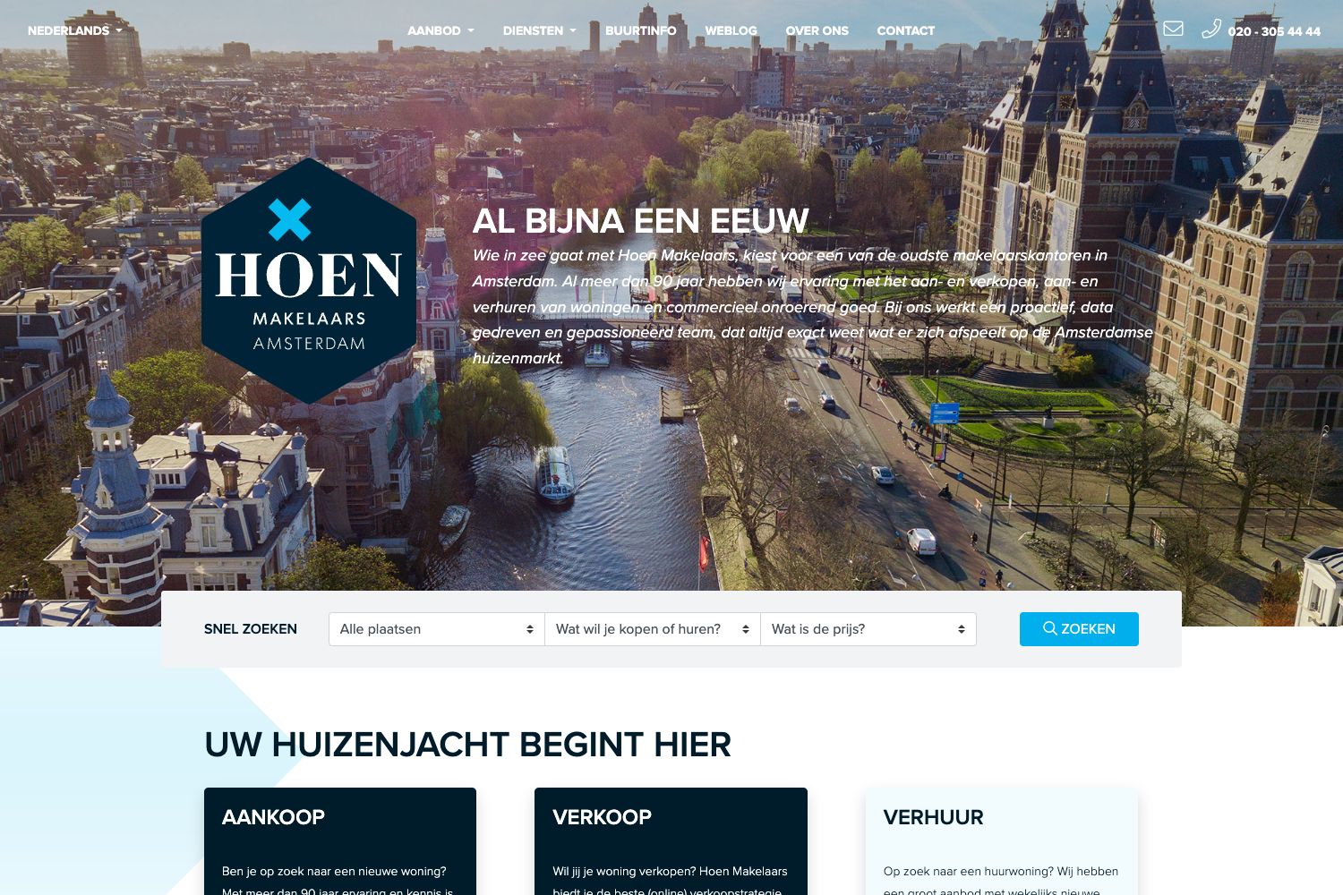 Website screenshot https://hoenmakelaars.nl