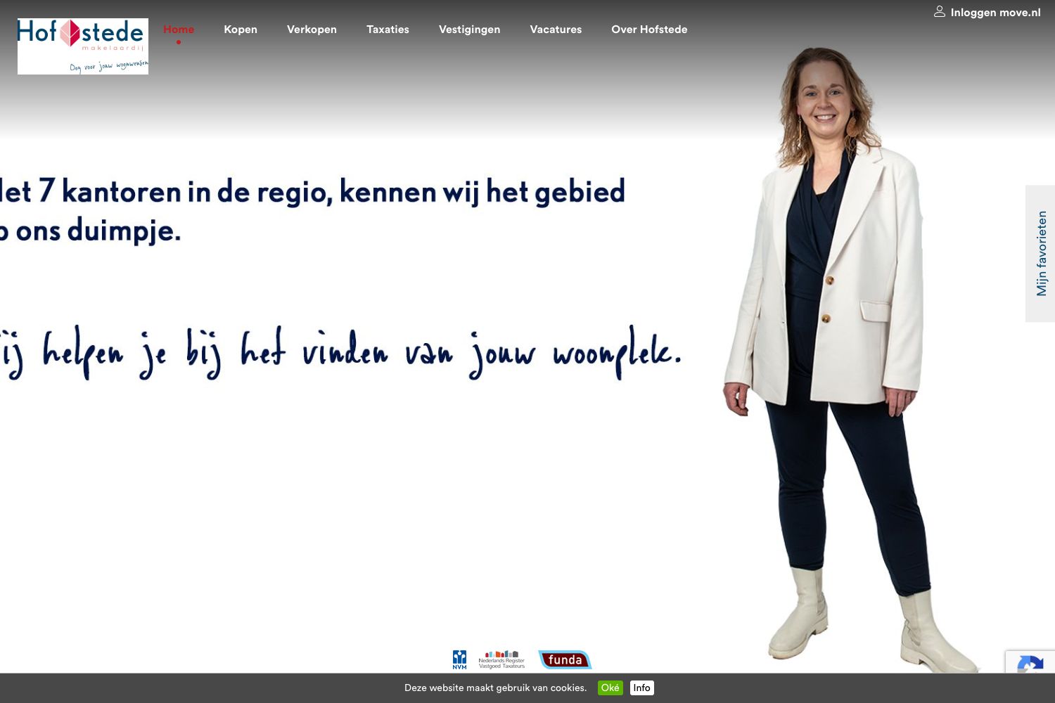Website screenshot https://hofstedemakelaardij.nl
