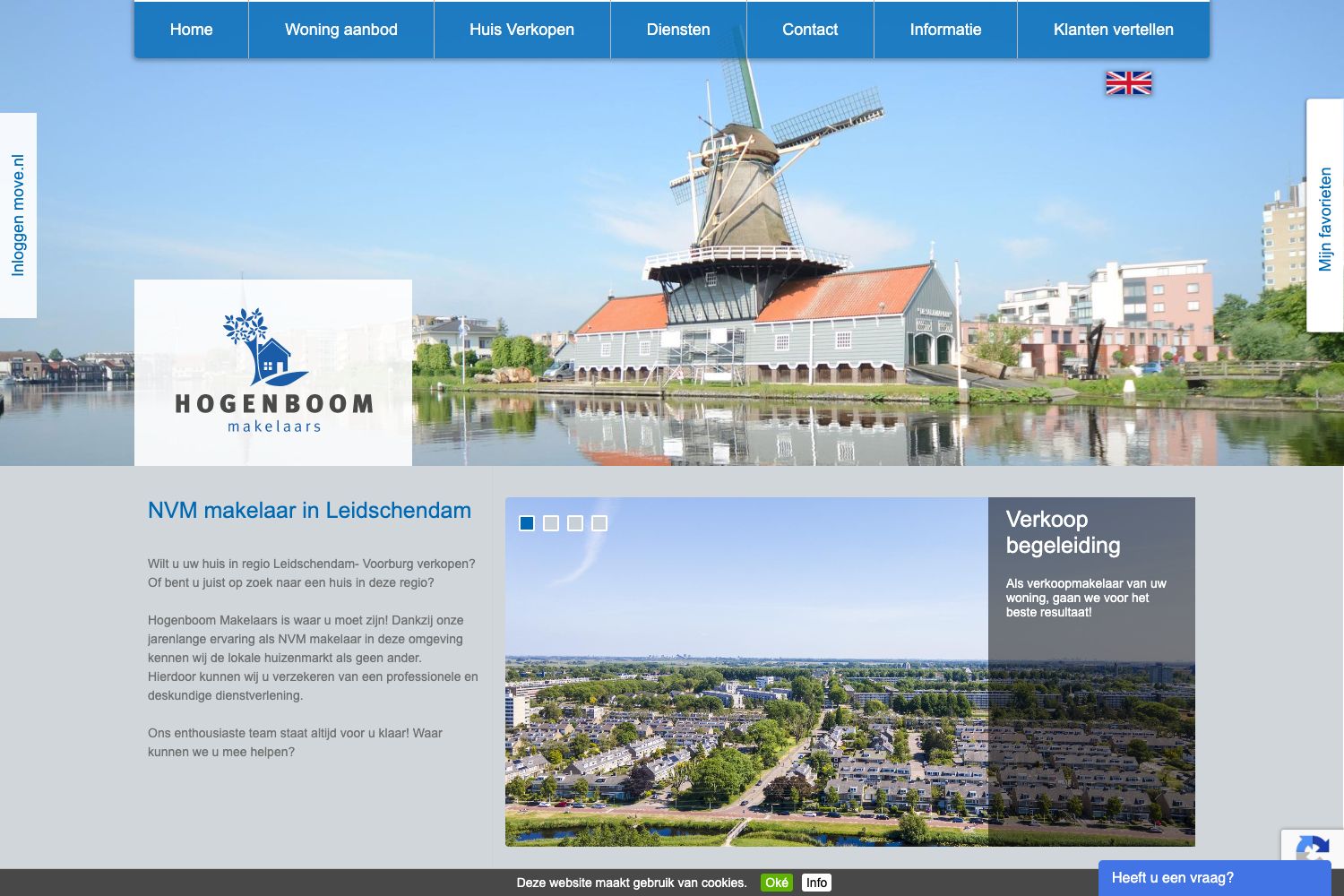 Website screenshot https://hogenboommakelaardij.nl