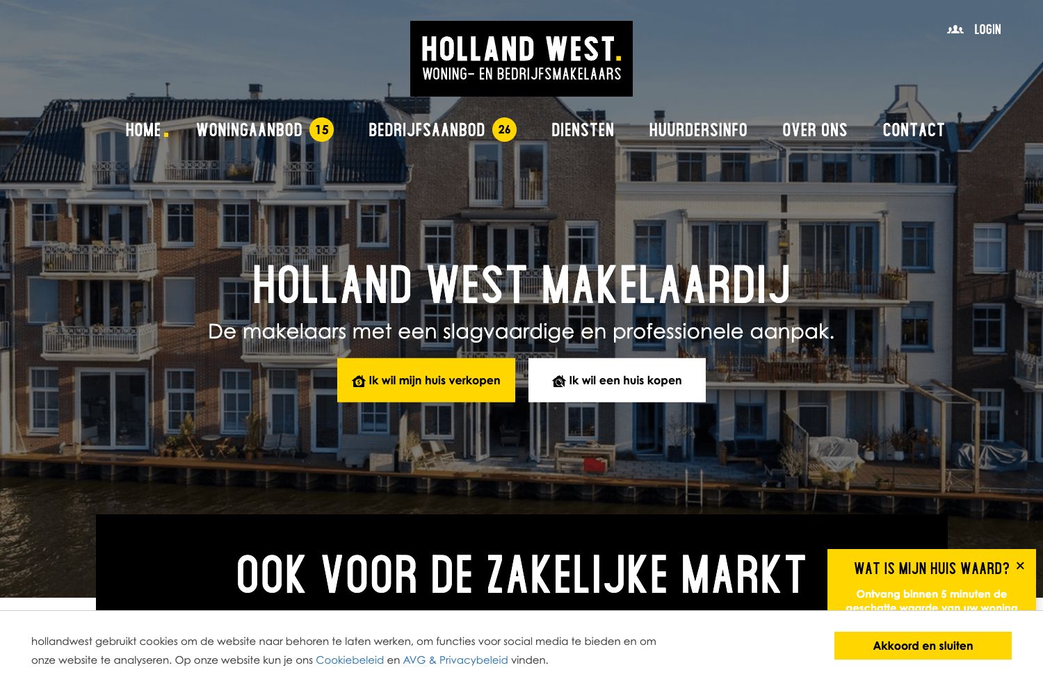 Website screenshot https://hollandwest.nl