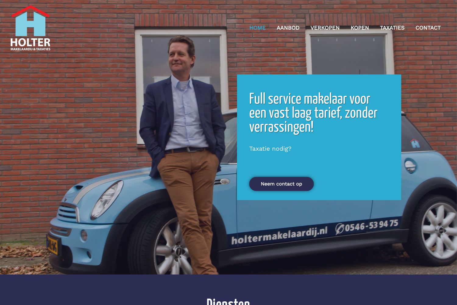 Website screenshot https://holtermakelaardij.nl