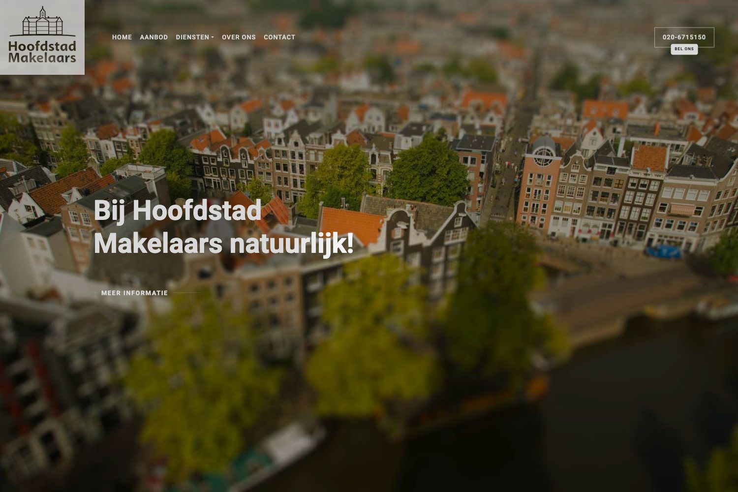 Website screenshot https://hoofdstadmakelaars.nl