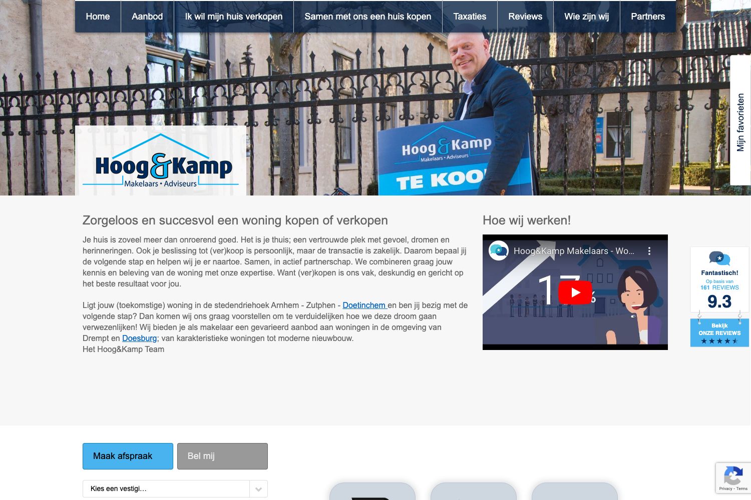 Website screenshot https://hoogenkampmakelaars.nl