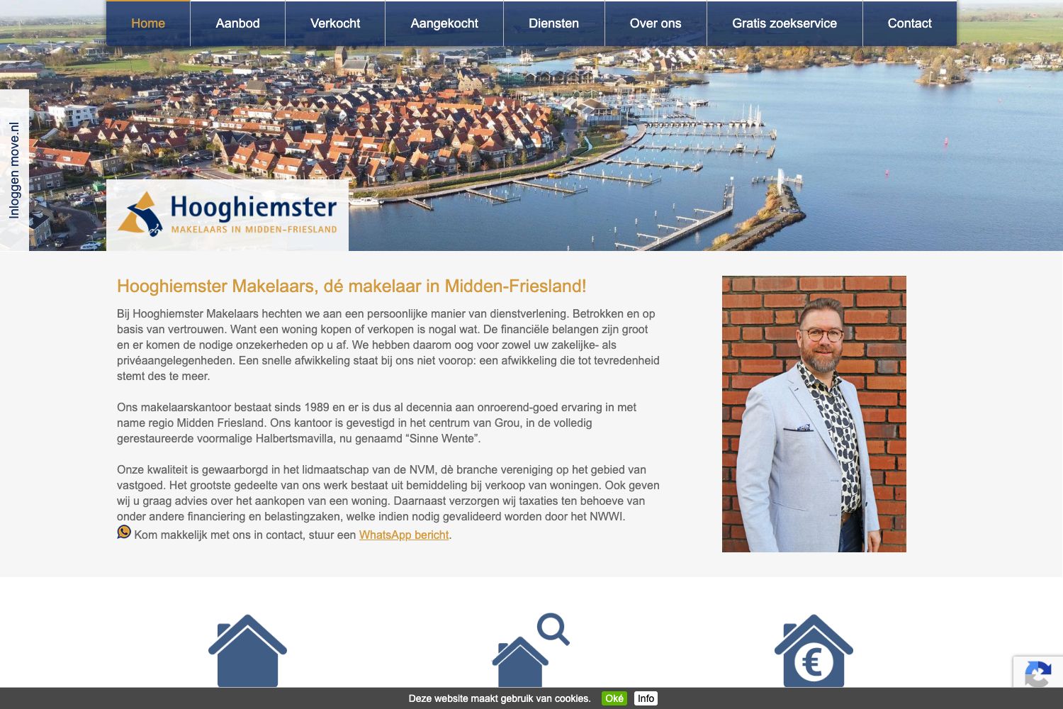Website screenshot https://hooghiemstermakelaars.nl