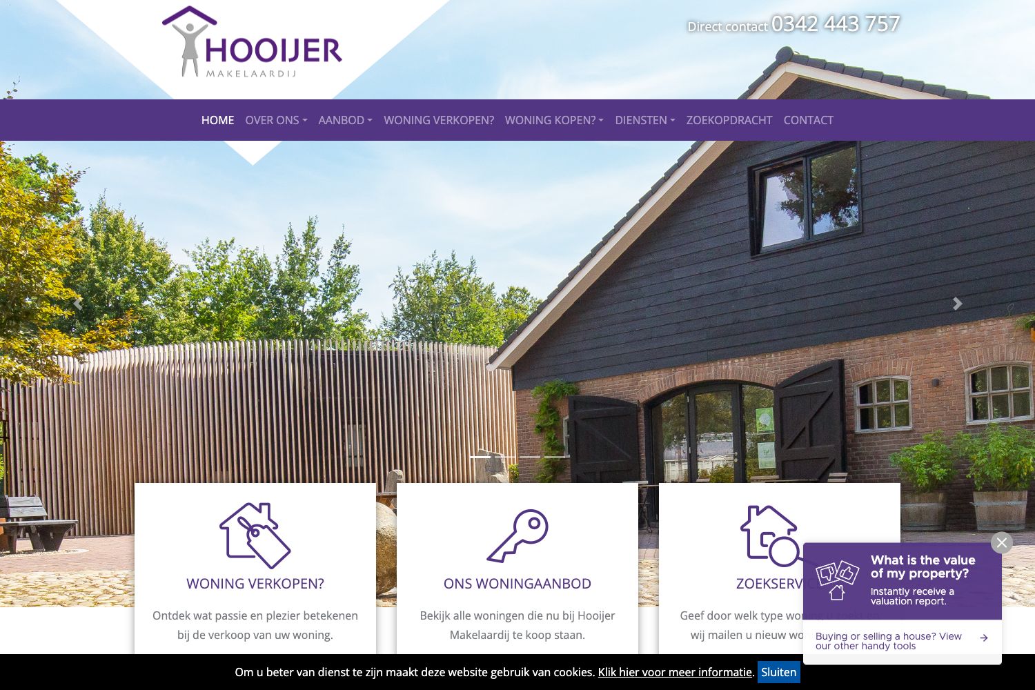 Website screenshot https://hooijer-makelaardij.nl