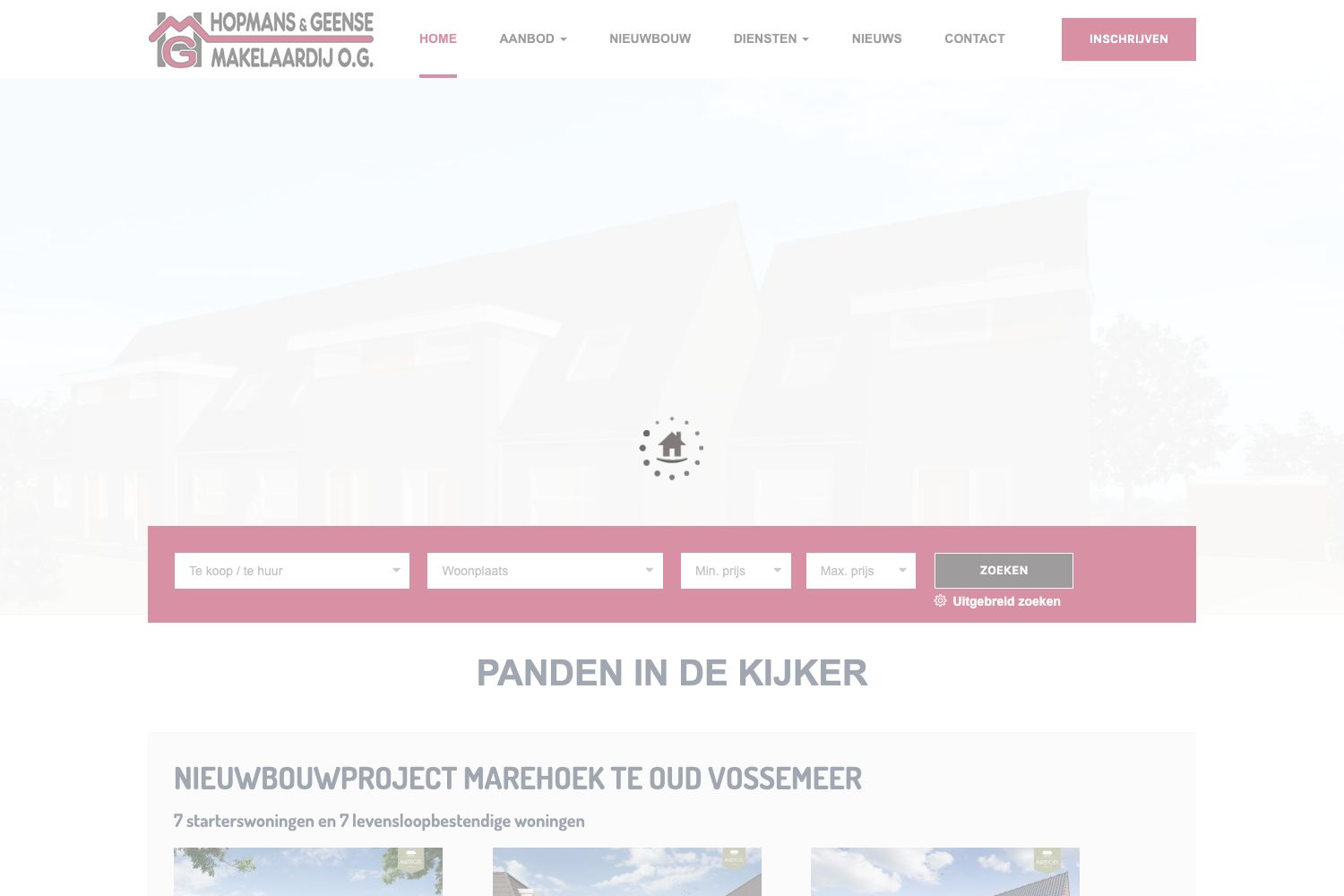 Website screenshot https://hopmansengeense.nl