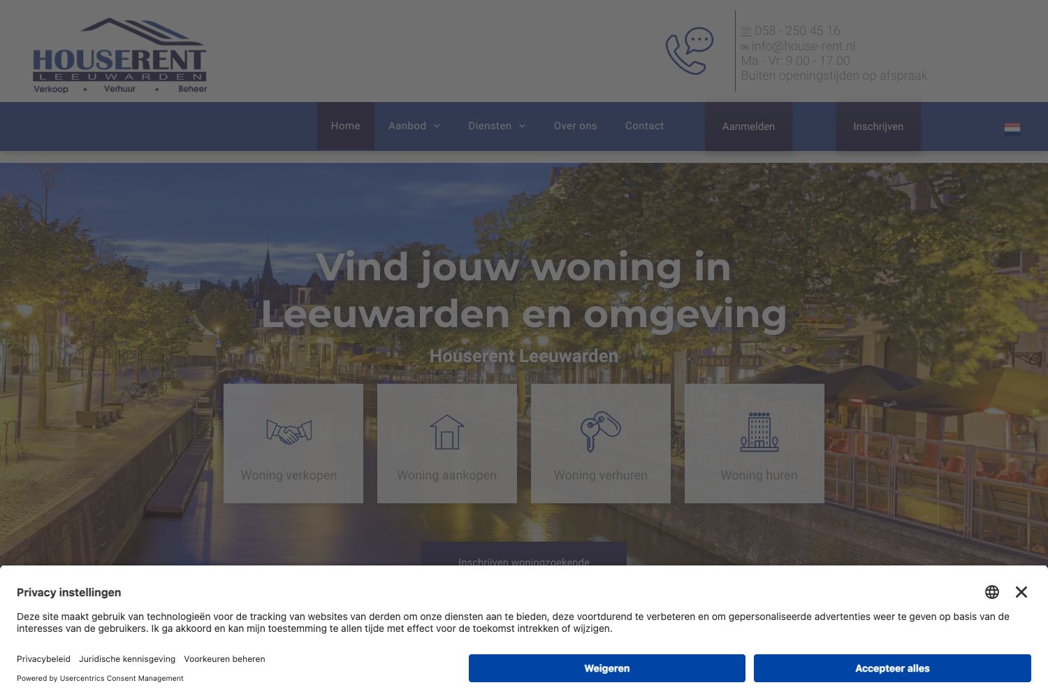 Website screenshot https://house-rent.nl