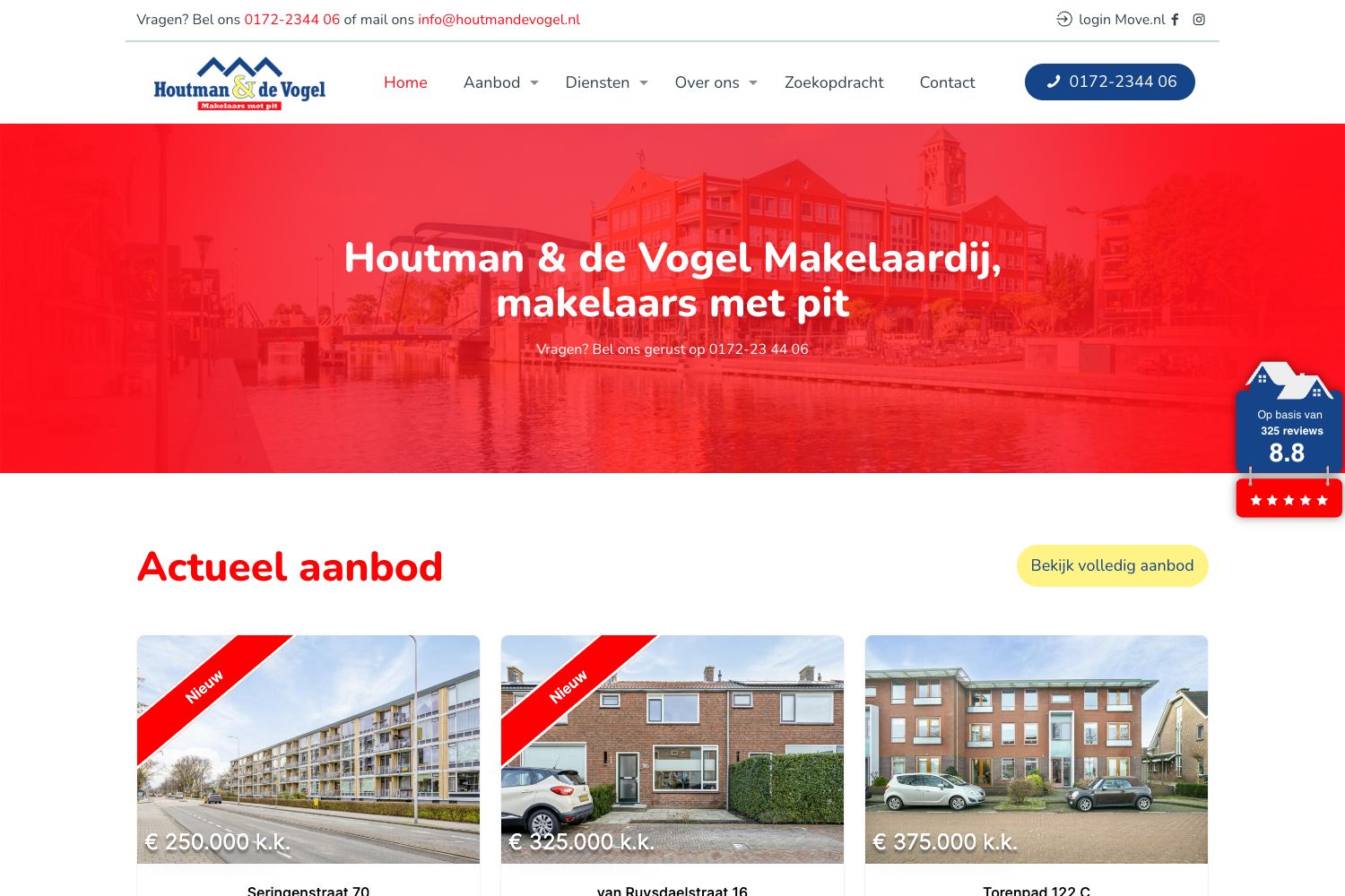 Website screenshot https://houtmandevogel.nl