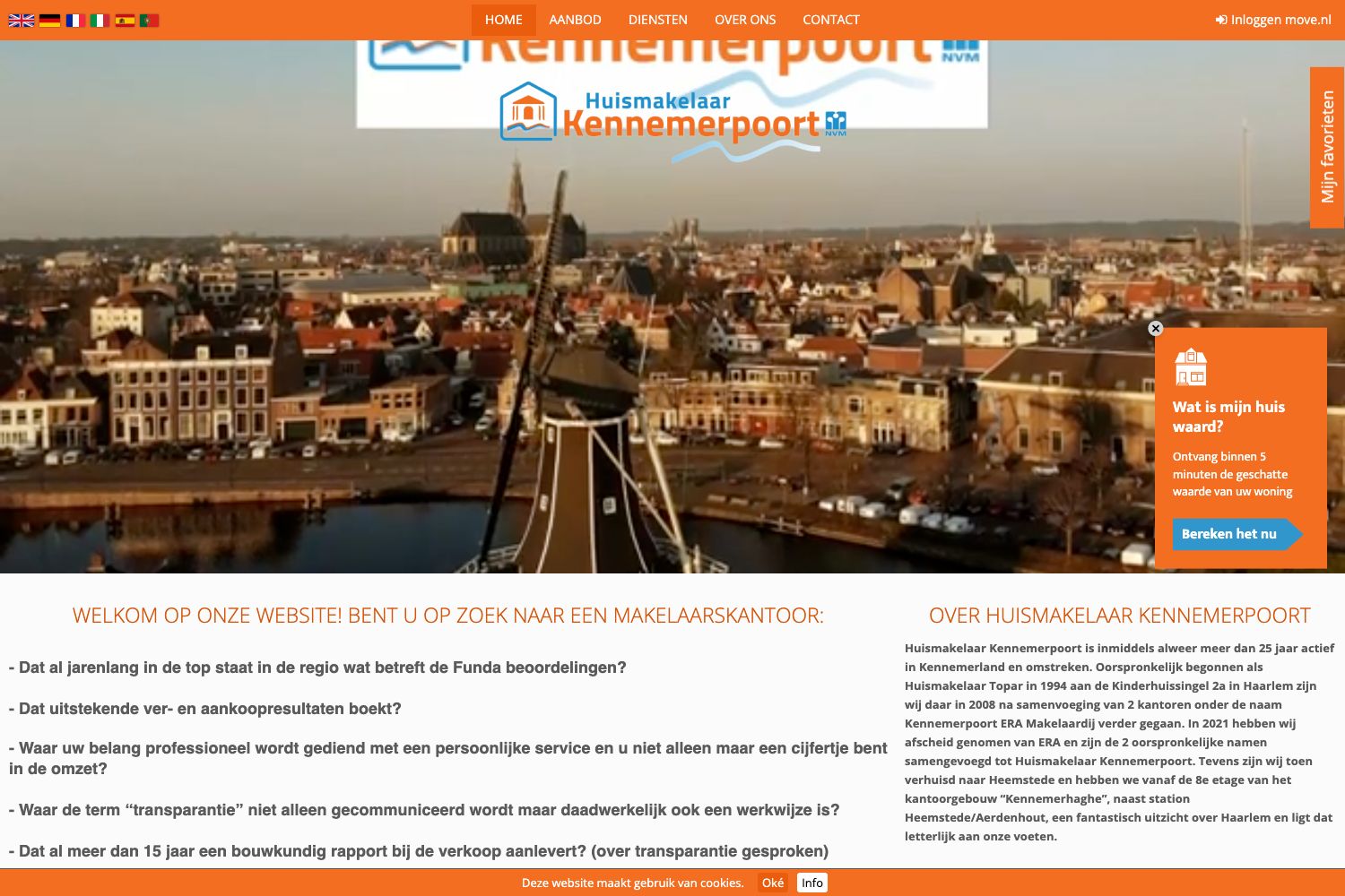 Website screenshot https://kennemerpoort.nl