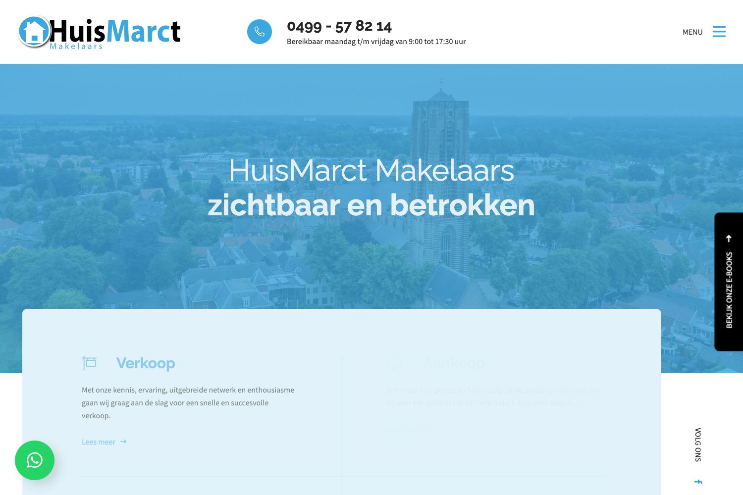 Website screenshot https://huismarct.nl