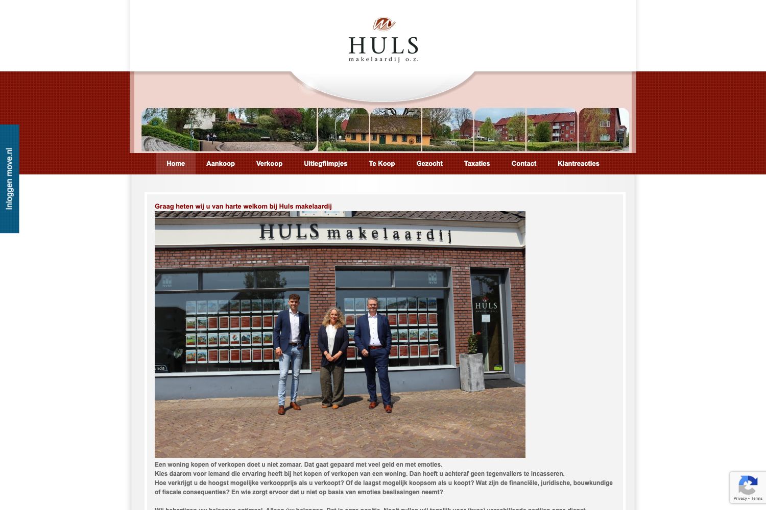 Website screenshot https://hulsmakelaardij.nl