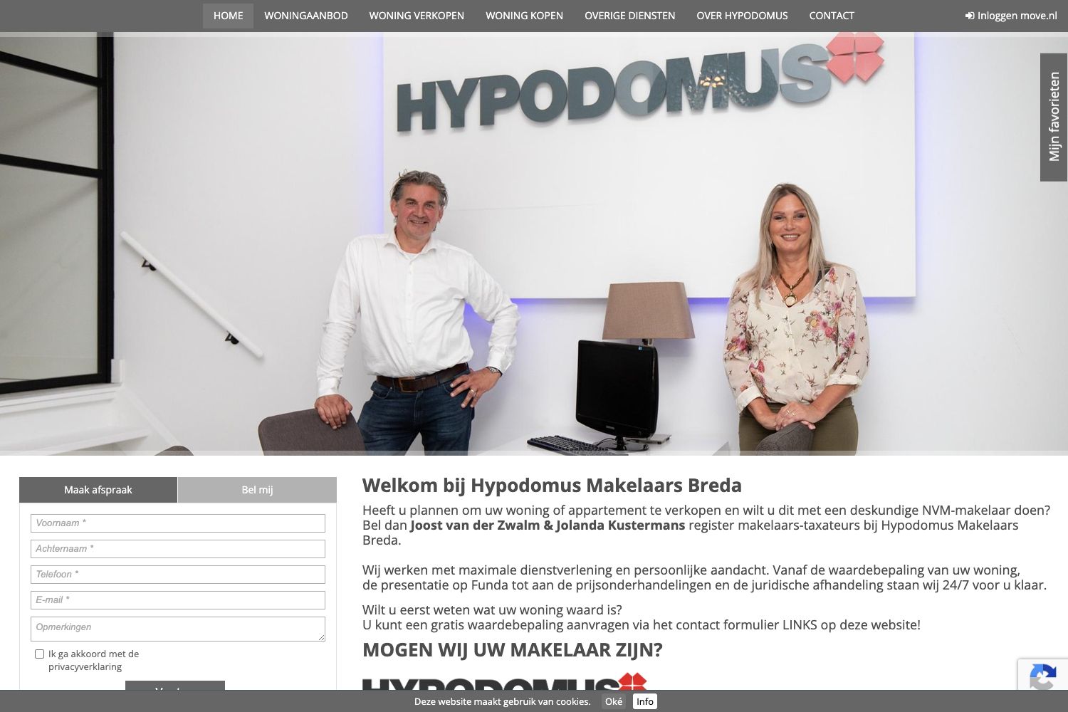 Website screenshot https://hypodomus-breda.nl