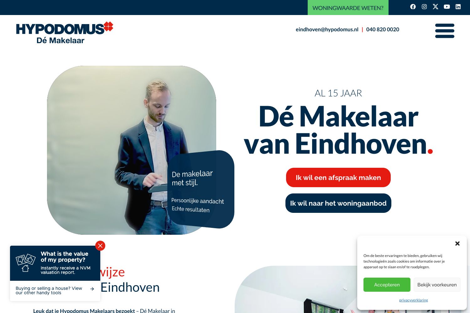 Website screenshot https://hypodomus-eindhoven.nl