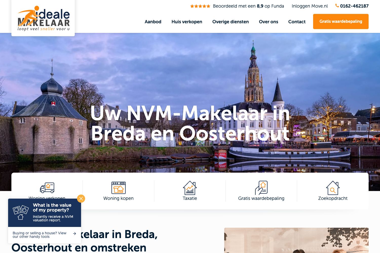 Website screenshot https://idealemakelaar.nl