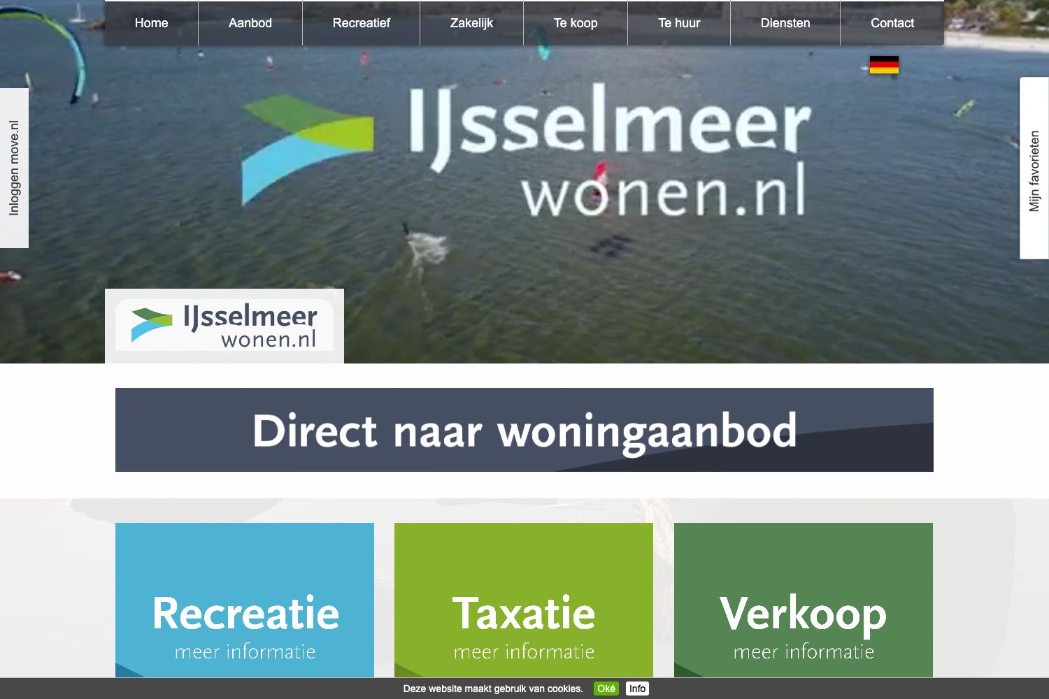 Website screenshot https://ijsselmeerwonen.nl