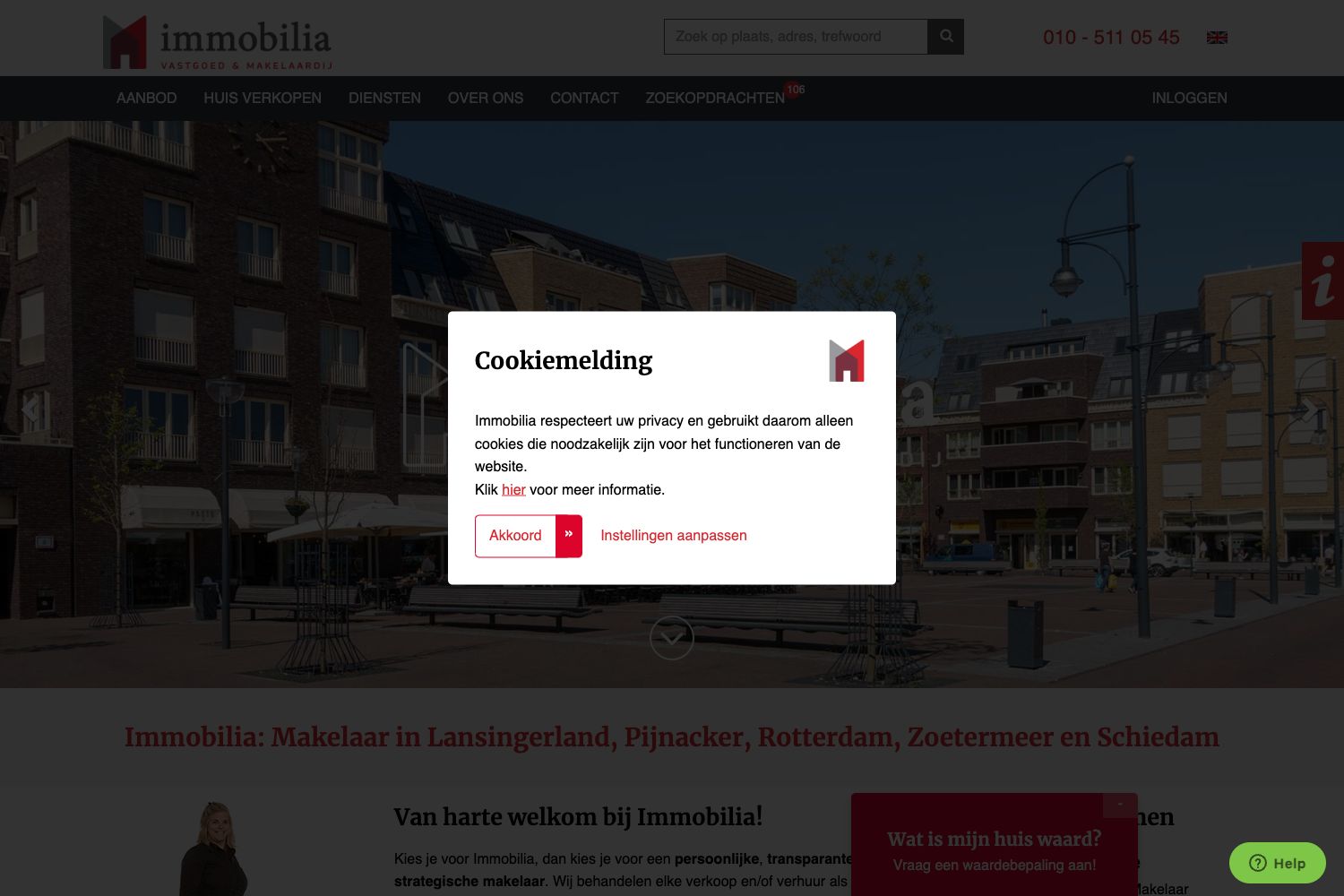 Website screenshot https://immobilia.nl