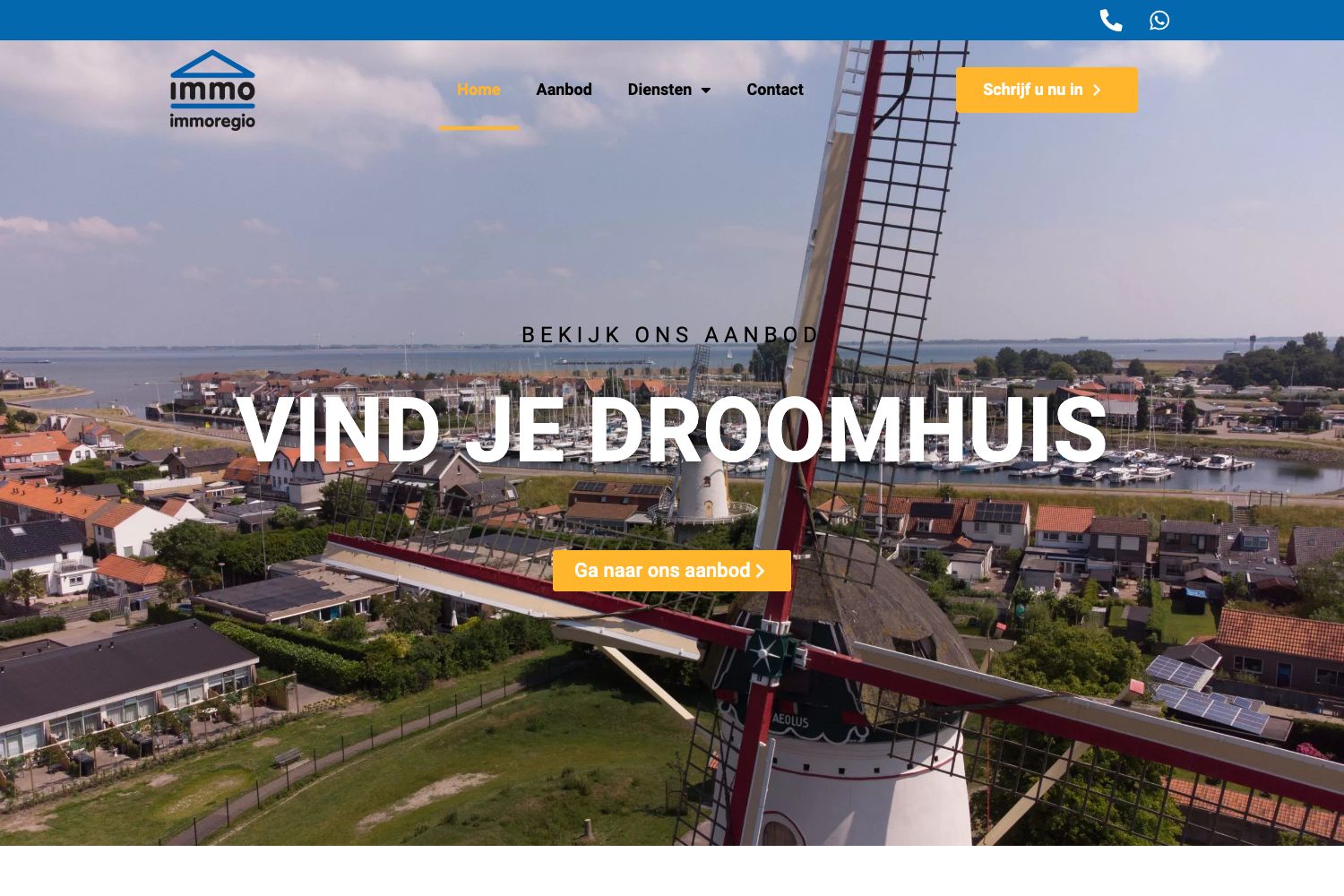Website screenshot https://immoregio.nl