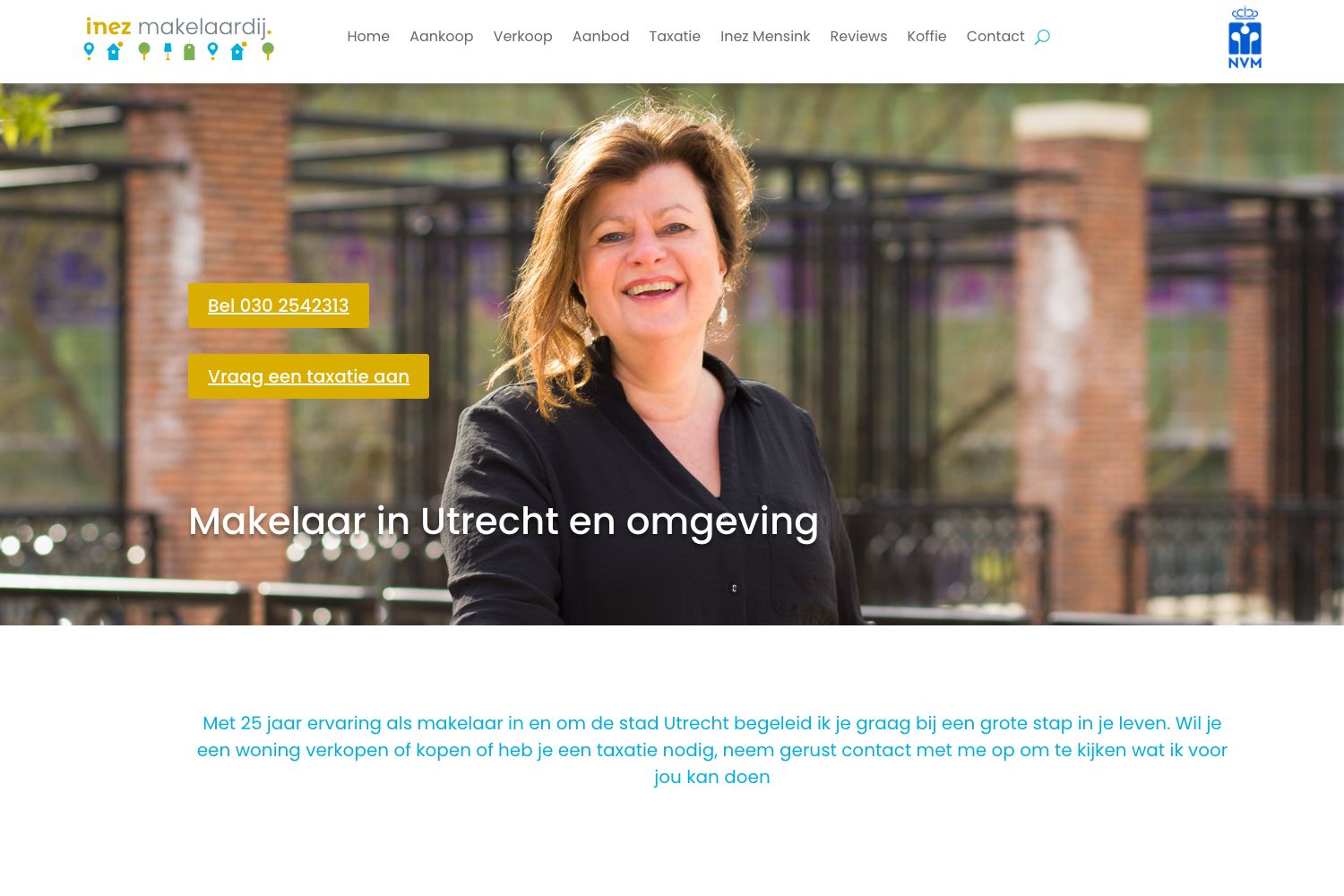Website screenshot https://inezmakelaardij.nl