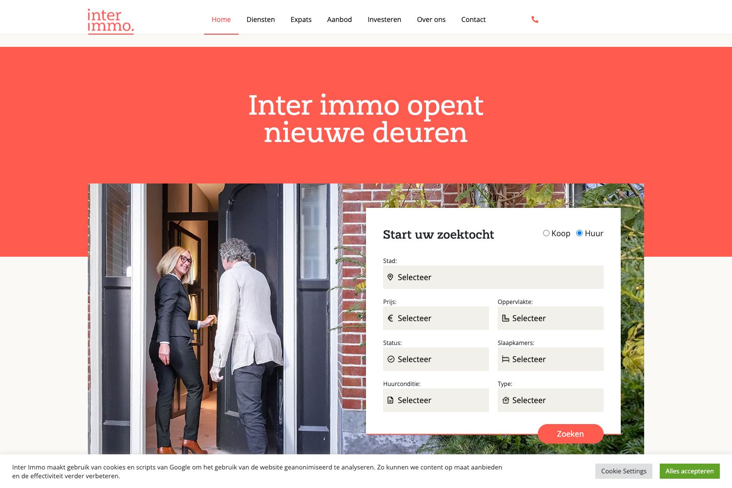Website screenshot https://interimmo.nl