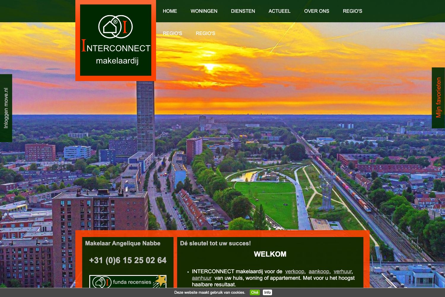 Website screenshot https://interconnectmakelaardij.nl