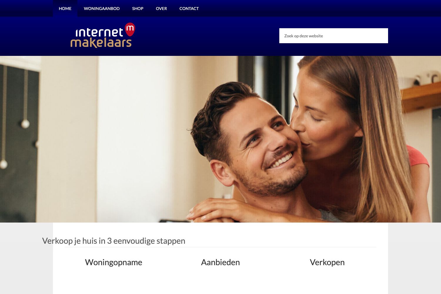 Website screenshot https://brabant.internetmakelaars.nl