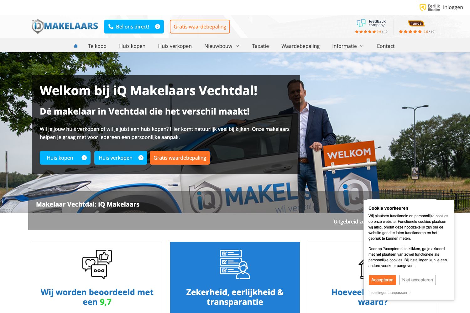 Website screenshot https://iqmakelaarsvechtdal.nl