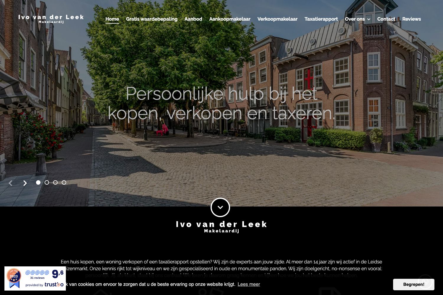Website screenshot https://ivovanderleek.nl