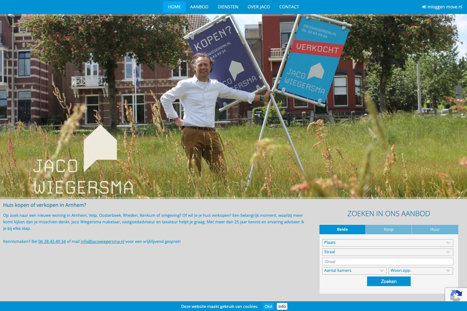 Website screenshot https://jacowiegersma.nl