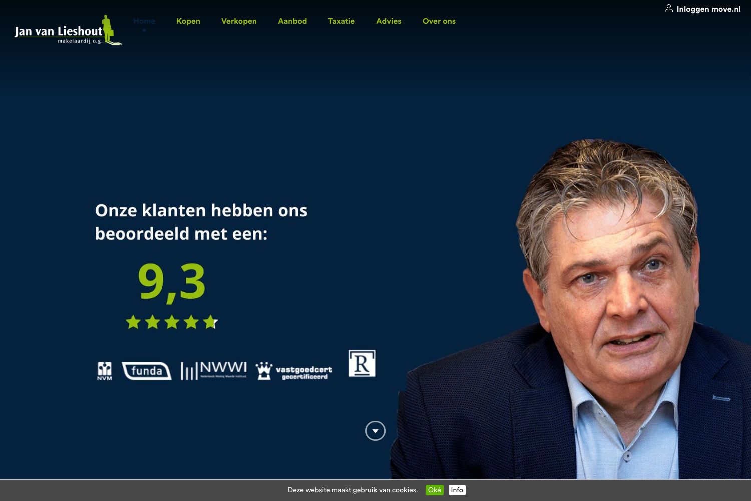 Website screenshot https://janvanlieshout.nl