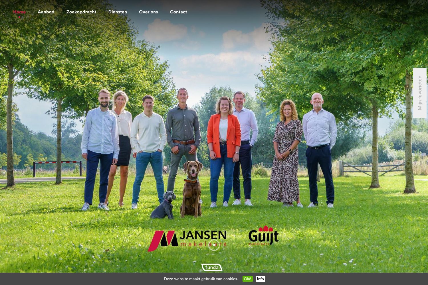 Website screenshot https://jansenmakelaars.nl
