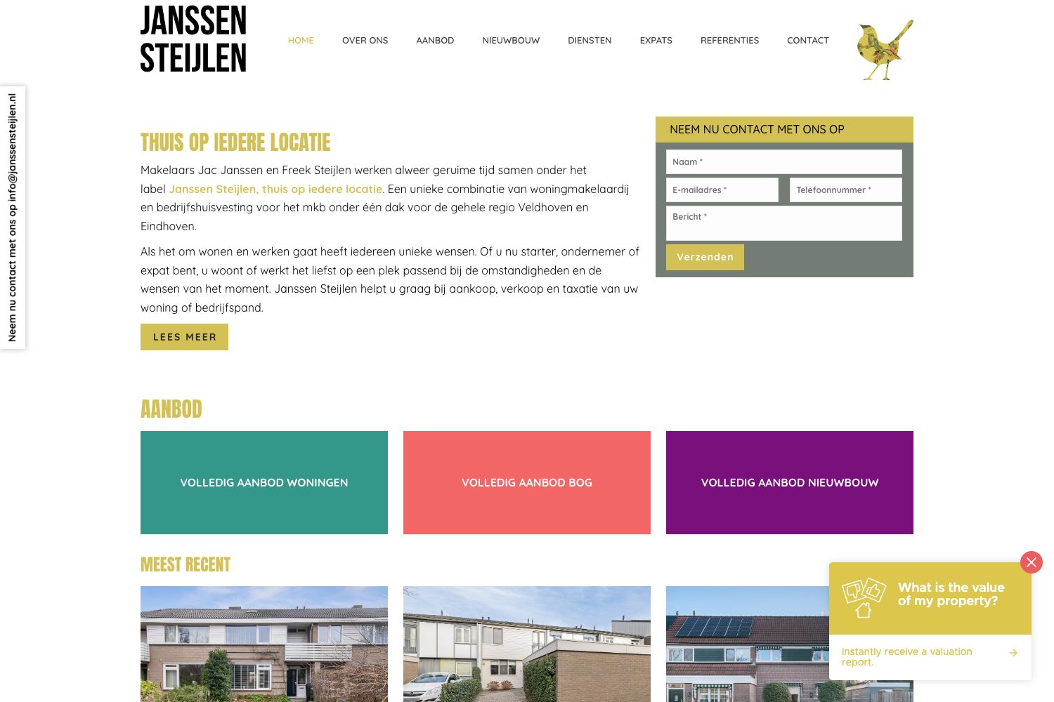 Website screenshot https://janssensteijlen.nl