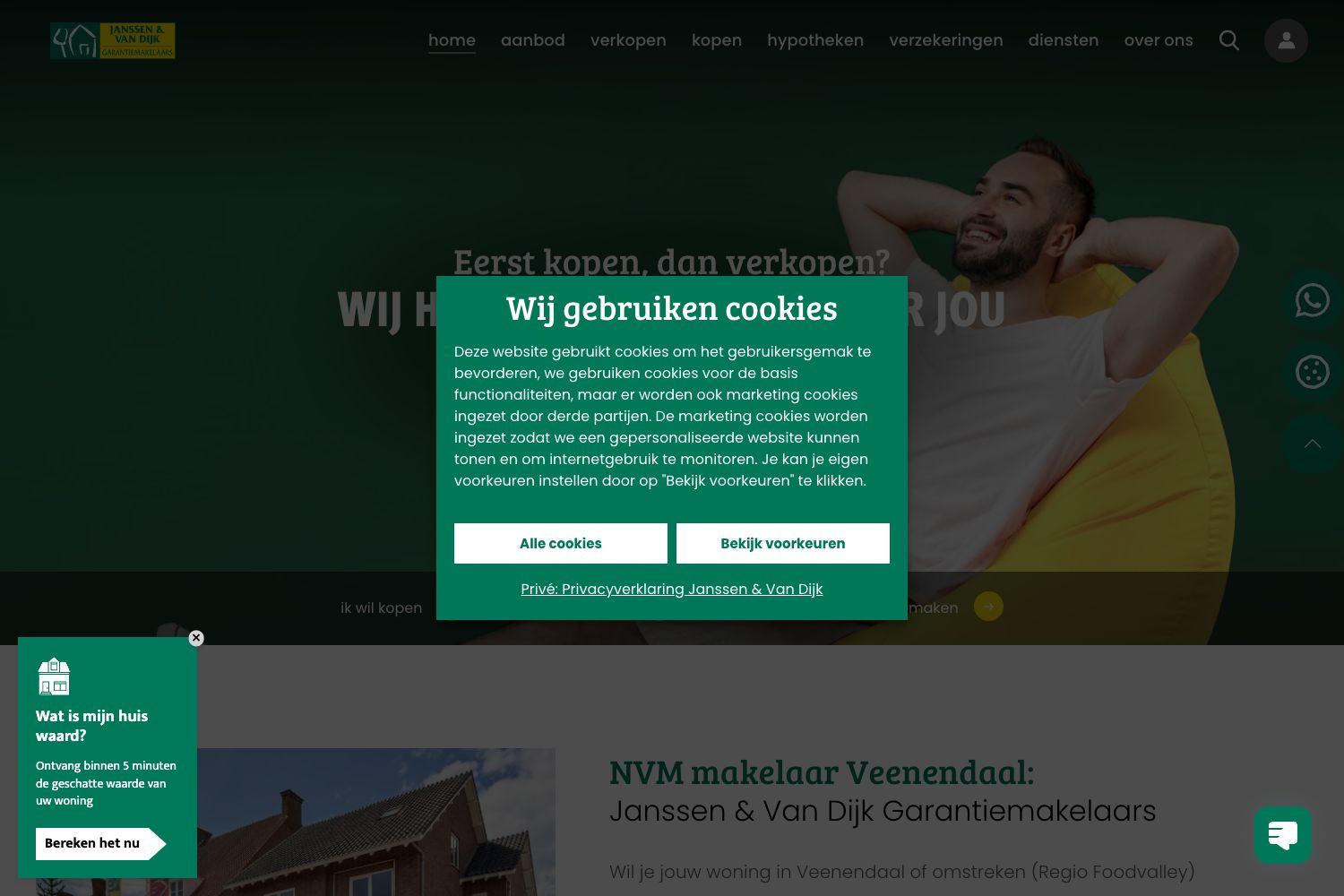 Website screenshot https://janssenvandijk.nl