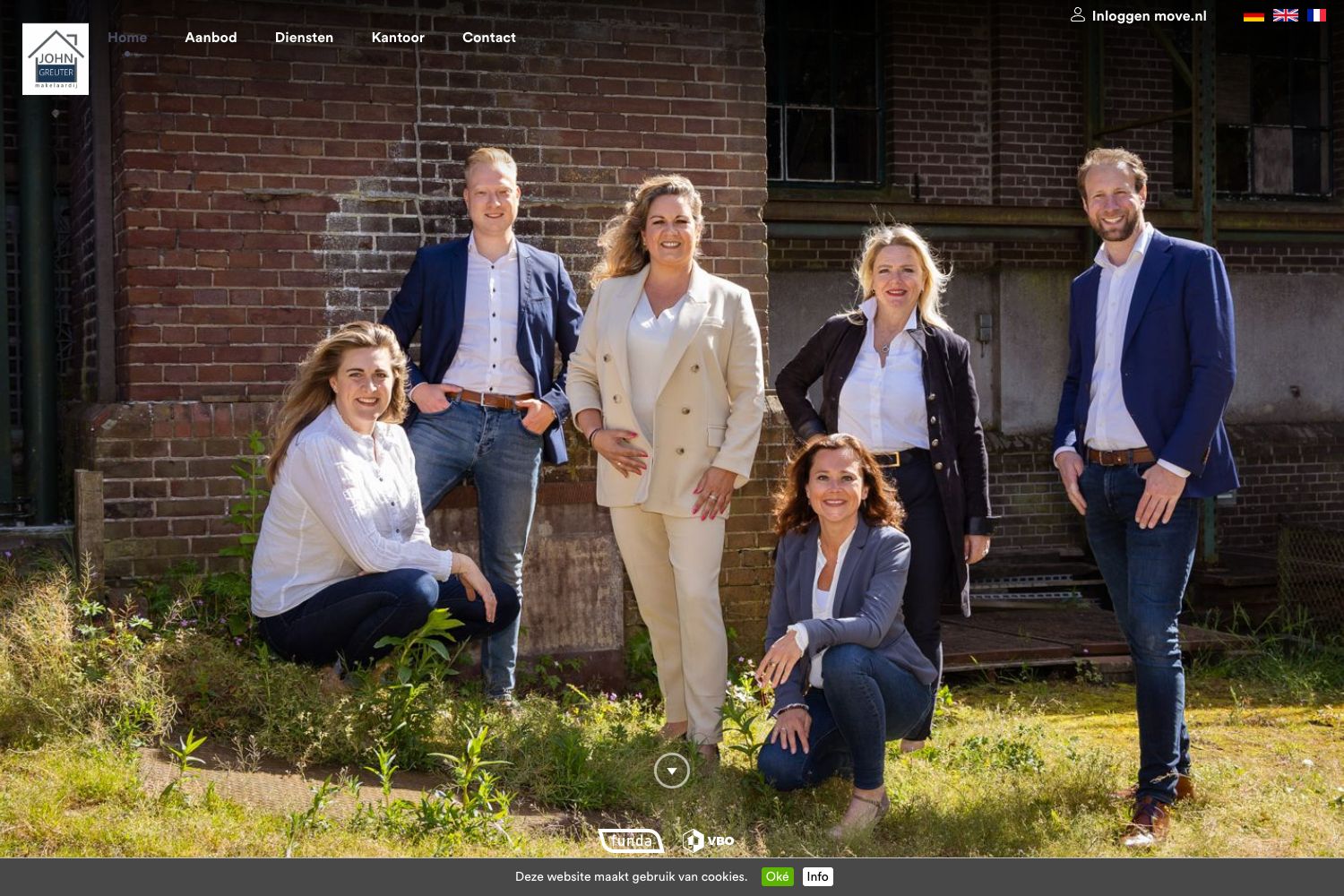 Website screenshot https://johngreutermakelaardij.nl