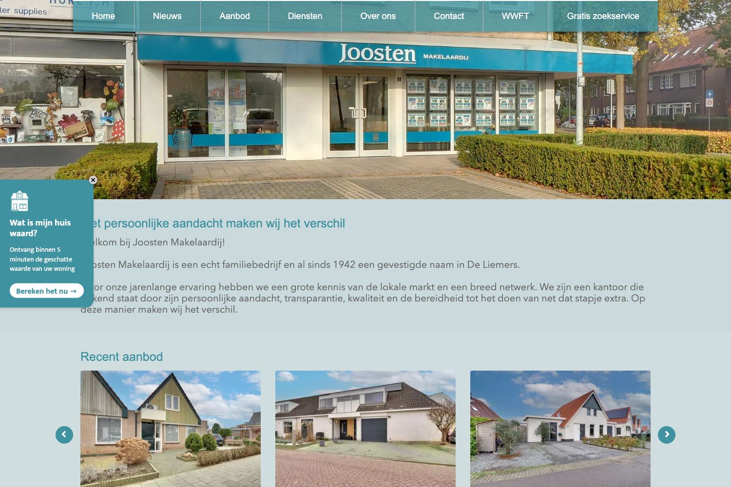 Website screenshot https://joostenmakelaardij.nl