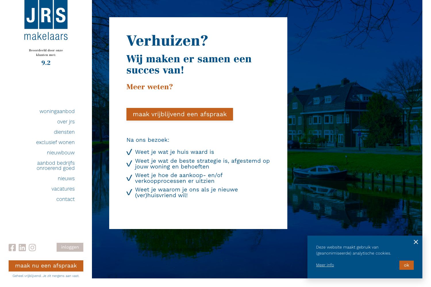 Website screenshot https://jrsmakelaars.nl