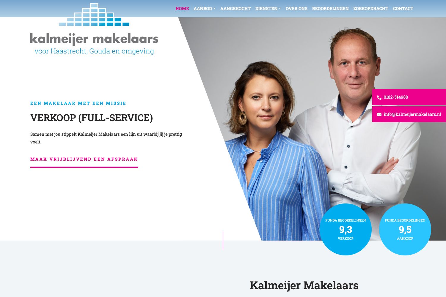 Website screenshot https://kalmeijermakelaars.nl