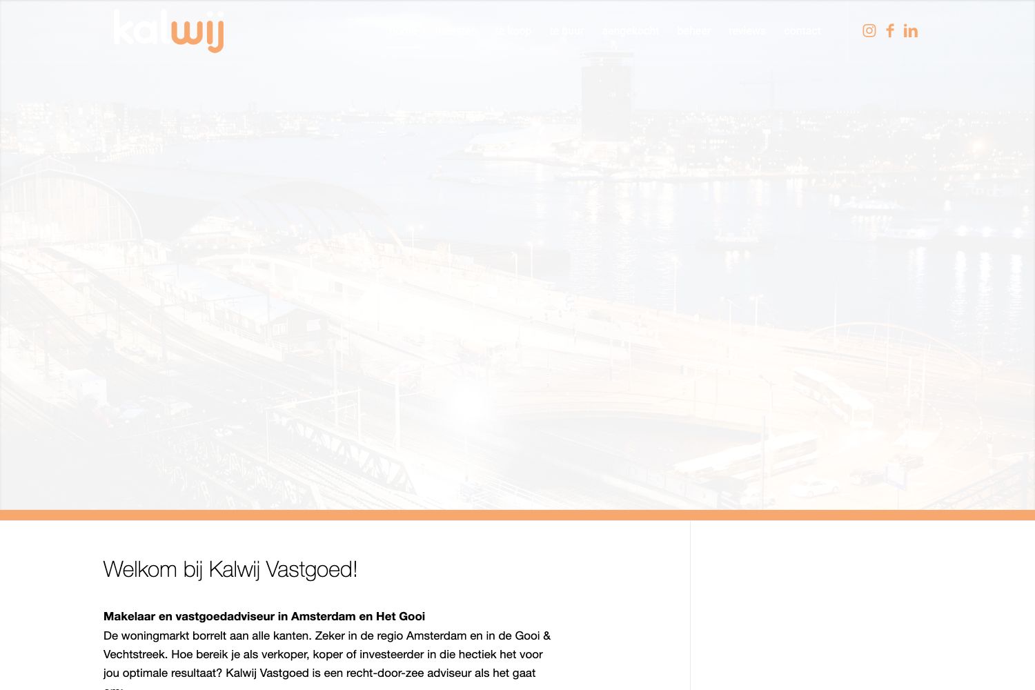 Website screenshot https://kalwijvastgoed.nl