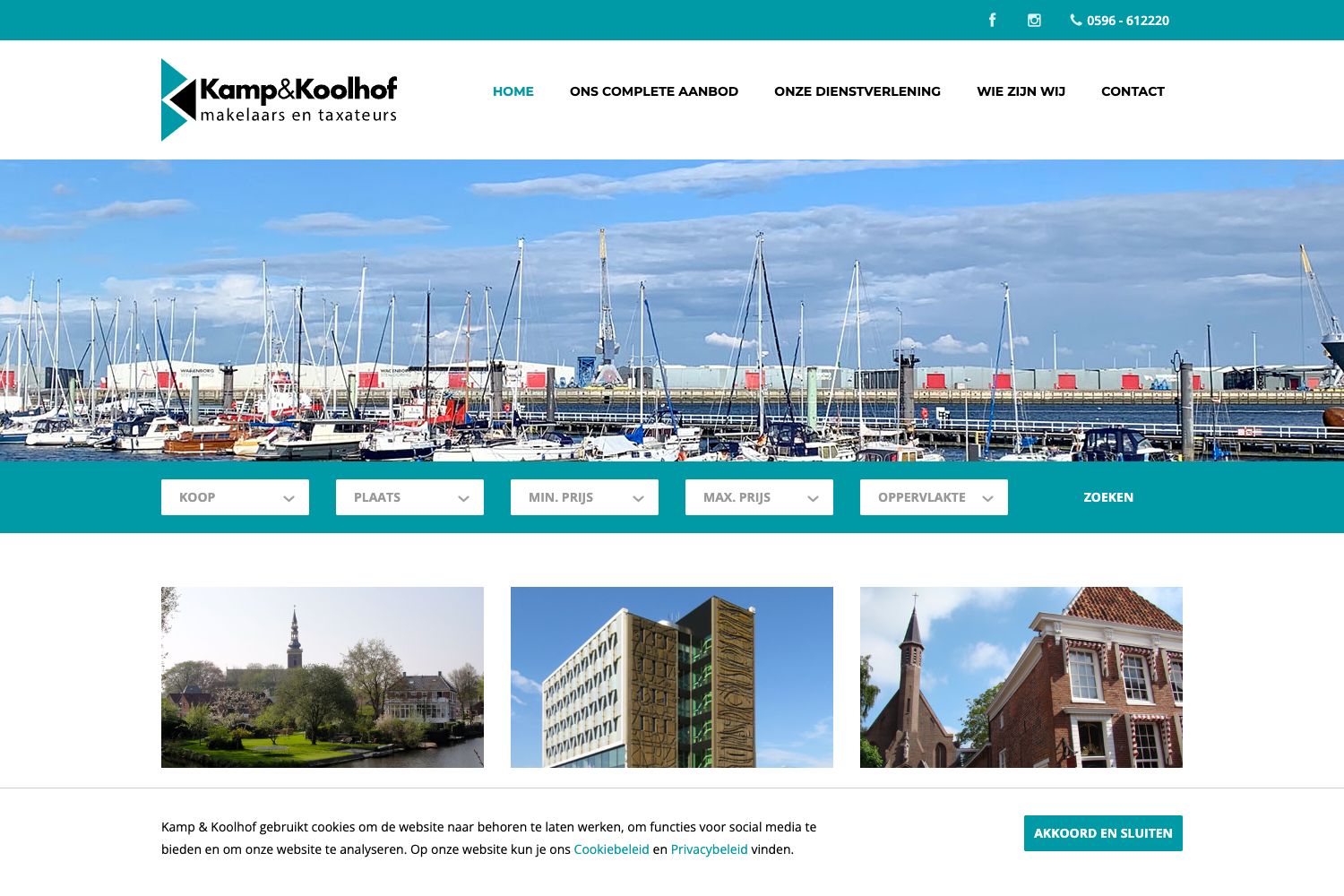 Website screenshot https://kampenkoolhof.nl