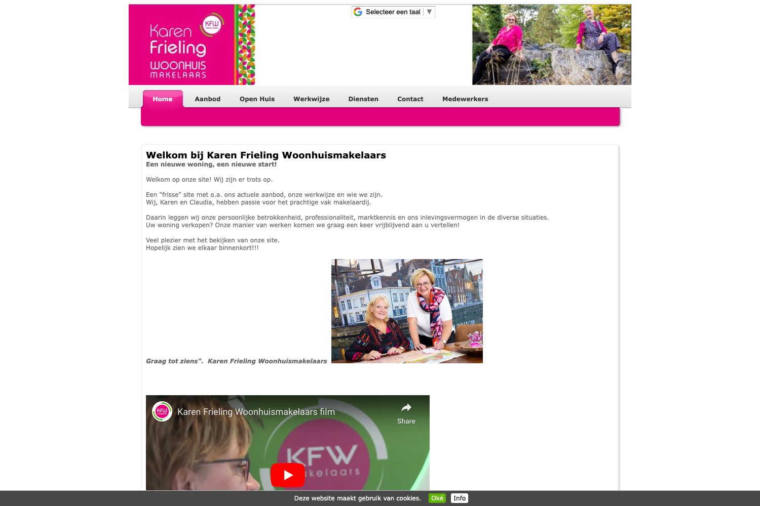 Website screenshot https://karenfrieling.nl