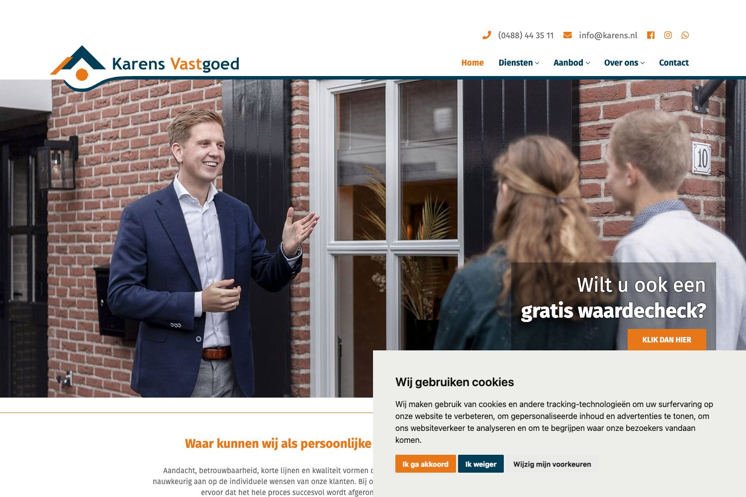 Website screenshot https://karens.nl